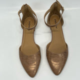 Comfortview Size 10.5 Women's Tan Animal Print Ankle Strap Flats