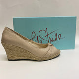 Life Stride Size 6.5 Women's Beige Solid Wedge Heels
