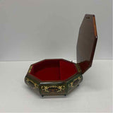 Green-Brown Wood Lacquer Wind Up Music Box