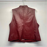 Coldwater Creek Women's Size 2x Red Solid Button Up Vest