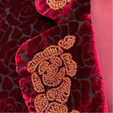 Bob Mackie Warable Art Women's Size 1X Red Embossed Beaded Button Up Jacket