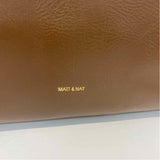 Matt & Nat Brown Faux Leather Pebbled Tote Handbag