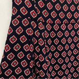 Brooks Brothers Size 14-L Women's Navy-Red Pattern Shift Dress