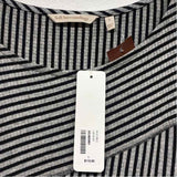Soft Surroundings Size L Women's Gray-Black Stripe Maxi Dress