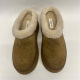 Coach Size 7 Women's Brown Signature Shearling Shoes