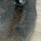 Gray-Copper Metal Candelabra Handcrafted by Ivan McLean c2000