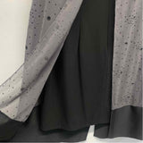 SL Fashions Size 12-M Women's Black-Silver Beaded Shift Dress