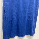 Fenini Size L Women's Blue Solid Shift Dress