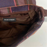 Herschel Supply Co. Purple-Multicolor Fabric Plaid Crossbody Handbag