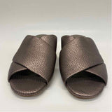 Vince Size 7 Women's Copper Pebbled Slide Sandals