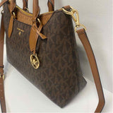 Michael Kors Brown Leather Signature Satchel Handbag