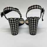 Circus By Sam Edelman Size 7.5 Women's Black-White Plaid High Heel Sandals