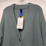 Kit + Ace Size M Women's Mint Solid Maxi-Button Up Sweater