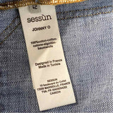 Sessun Blue Size 10 Women's Blue Washed Wide Leg Jeans