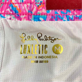 Lilly Pulitzer Luxletic Size M Women's Pink-Multi Pattern Pull On Shorts