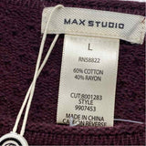 Max Studio Size M-L Women's Burgundy Solid Sweater Dress