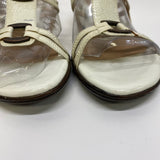 Sofft Size 8 Women's White Solid Wedge Sandals