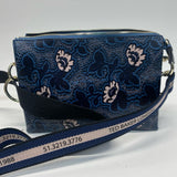 Ted Baker Blue-Multicolored Leather Floral Crossbody Handbag