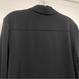 Tibi Size 10-M Women's Soft Drape Solid Black Button Up Blouse