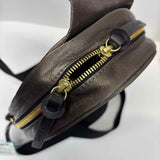 Jack Gomme Brown Fabric Solid Crossbody Handbag