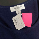 St. John Size L Women's Navy Solid Camisole Sleeveless Top