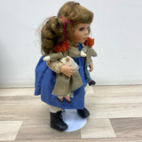 Linda Steele Annabelle Doll Holding 2 Rag Dolls Signed in 18K Gold Ltd. Ed.