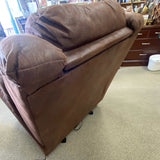 Southern Motion Solid Brown Faux Leather Electric Recliner with power head