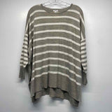 Mersea Size One size Women's Brown-White Stripe Pullover Sweater