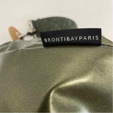 Brontibay Paris Green Fabric Solid Crossbody Handbag