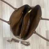 Matt & Nat Brown Faux Leather Pebbled Tote Handbag