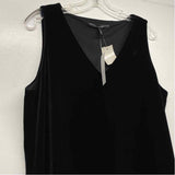 White House Black Market Size L Women's Black Solid V Neck Sleeveless Top