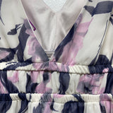 Sienna Sky Size M Women's White-Multicolor Floral Maxi-Halter Dress