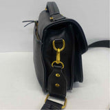 Antik Kraft Black Faux Leather Pebbled Satchel Handbag