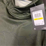 Under Armour Size M Women's Dark Green Pattern Turtle Neck Activewear Top