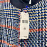 Andersen & Lauth Size One Fits All Women's Blue-Multi Plaid Poncho-Cape