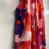 Eliza J Size 8-M Women's Coral-Multi Pattern Maxi Dress