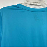 Line in the Sand Size Xl Women's Aqua Solid Long Sleeve Activewear Top