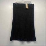 Beyond Threads Size L-12 Women's Charcoal Tweed Pull On Skirt