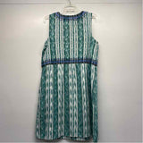 J.Jill Size M Women's Green-White Pattern Sleeveless Dress