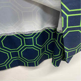 Gretchen Scott Size M-L Women's Navy-Green Geometric Shift Dress