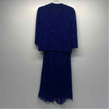 Alex Evenings Size 18-2x Women's Blue Shimmer 2 Piece Dress