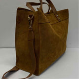 Mark & Graham Caramel Suede Solid Tote Handbag
