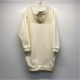 Angela Mara Women's Size M Ivory Embroidered Hoodie Sweatshirt