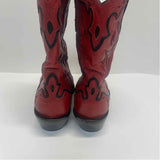 Coldwater Creek Size 6.5 Women's Red-Black Embroidered Cowboy Boots