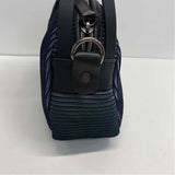 Jack Gomme Green-Blue Fabric Neon Shoulder Handbag