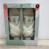 Wanderflower 3-Piece Plush Slipper Bath Gift Set