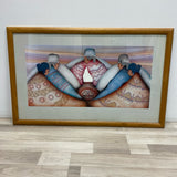 Natural Wood Framed Native American Print 5 Wise Men by Amado Maurilio Pena Jr.