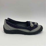 Lands' End Size 6 Women's Gray-Navy Patchwork Mary Jane Shoes