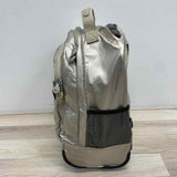 Kipling Gold Fabric Shimmer Backpack