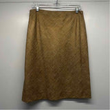 Dana Buchman Size 6 Women's Tan Tweed Pencil-Knee Skirt